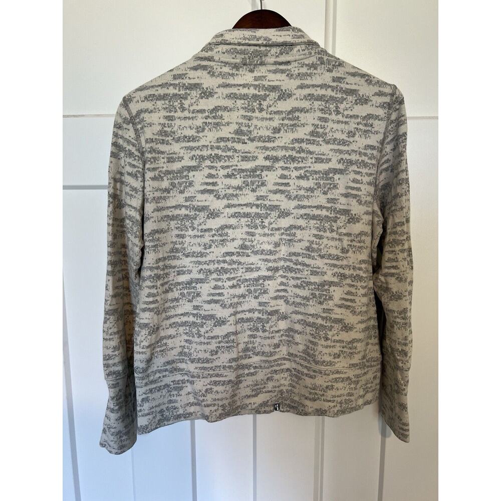 Zyia Active Jacket Womens Large Cream Gray Combo Athleisure Workout Casual Gym - Picture 2 of 6